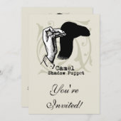 ラクダ手操り人形シャドウゲームヴィンテージ 招待状 (正面/裏面)