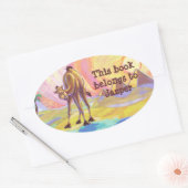 ラクダ文房具 楕円形シール (封筒)