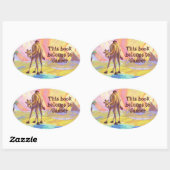 ラクダ文房具 楕円形シール (シート)