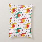 ラクダ模様フラットカラーデザイン アクセントクッション (裏面(縦))