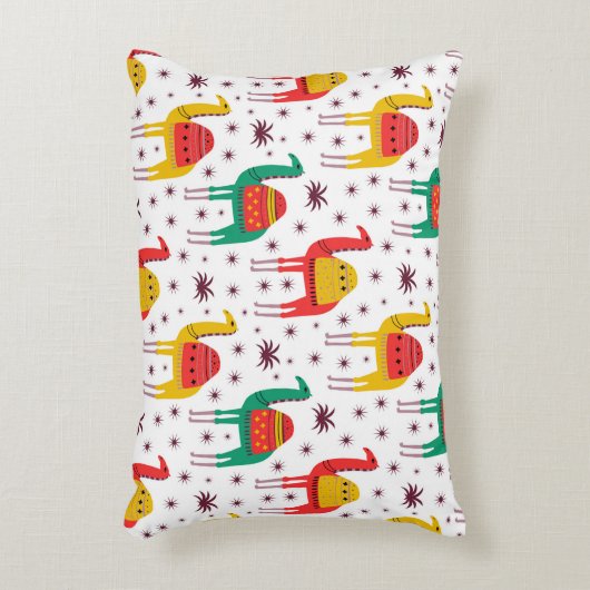 ラクダ模様フラットカラーデザイン アクセントクッション (正面(垂直))