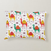 ラクダ模様フラットカラーデザイン アクセントクッション (裏面)