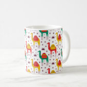 ラクダ模様フラットカラーデザイン コーヒーマグカップ (正面右)