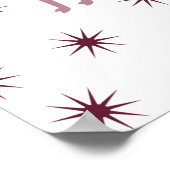 ラクダ模様フラットカラーデザイン ポスター (角)