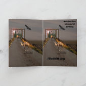 ラクダ歩くトワンダーランド誕生日 カード (内部)