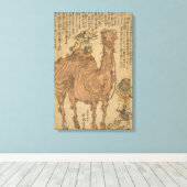 ラクダ遊上の人間の三角形 キャンバスプリント (インサイチュ (ウッドフロア))