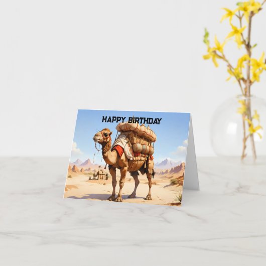 ラクダ運の負荷 カード (黄色い花)