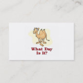 ラクダ-それはどんな日ですか。 名刺 (裏面)