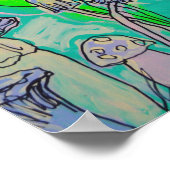 ラクダ，カメレオン，月 ポスター (角)