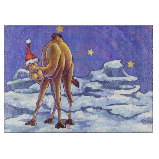 ラクダ・クリスマス カッティングボード (正面)