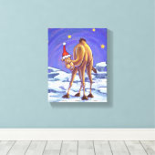 ラクダ・クリスマス キャンバスプリント (インサイチュ (ウッドフロア))