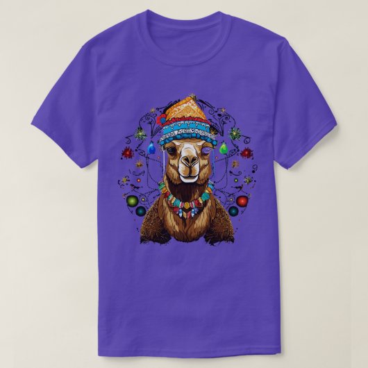 ラクダ・クリスマス Tシャツ (デザイン正面)