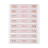 ラクダ，モンキーアートラップのまわりに住所 シール ラップアラウンド宛名ラベル (シート)