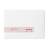 ラクダ，モンキーアートラップのまわりに住所 シール ラップアラウンド宛名ラベル (正面)