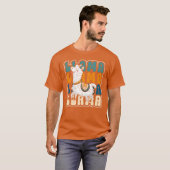ラクダ 牧場 動物 かわいい レトロ Tシャツ (正面フル)