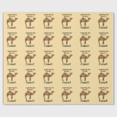 ラクダ 砂漠 動物 おもしろい ラッピングペーパー (フラット)