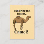 ラクダ 砂漠 動物 おもしろい 名刺 (正面)