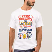 ラクトースのゼロ公差おもしろい Tシャツ (正面)