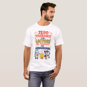 ラクトースのゼロ公差おもしろい Tシャツ (正面フル)