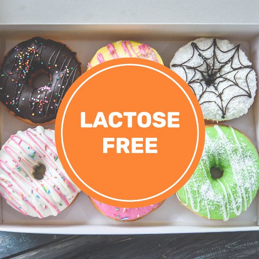 ラクトースを含まないアレルギー安全な料理クラシックラウンド ラウンドシール