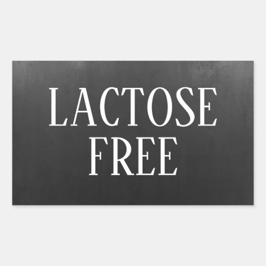 ラクトースフリー アレルギー対応 安全な料理 長方形シール (正面)