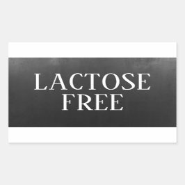 ラクトースフリー アレルギー対応 安全な料理 長方形シール
