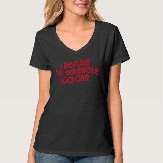 ラクトース_86は我慢ならない Tシャツ (正面)