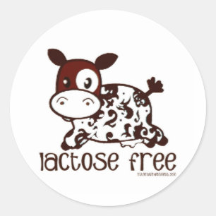 ラクトーゼの自由なブラウン牛 ラウンドシール
