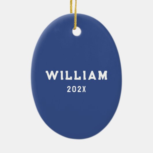 ラクパーソナライズされたエットボール2023クリスマス セラミックオーナメント (裏面)