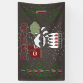 ラクパーソナライズされたーン動物テーマ誕生会 横断幕 (縦)