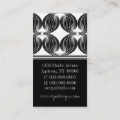 ラクラシックディアンス名刺、木炭 名刺 (裏面)