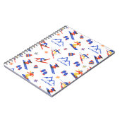 ラクラズフランスキースノーボードパターン ノートブック (左側)