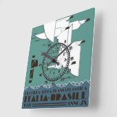 ラクロシエラエレアトランスアトランティカ スクエア壁時計 (傾斜)