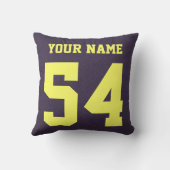 ラクロスおばあちゃんの名前と番号のカスタム クッション (裏面)