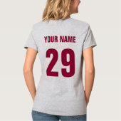 ラクロスおばさん名前&ナンバーバックプリントTシャツ Tシャツ (裏面)