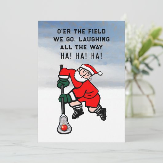 ラクロスおもしろいクリスマスホリデイ シーズンカード (スタンド正面)
