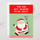 ラクロスおもしろいクリスマス シーズンカード (正面/裏面)