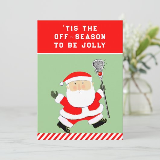 ラクロスおもしろいクリスマス シーズンカード (スタンド正面)