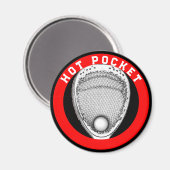 ラクロスおもしろいゴアリーギフト マグネット (正面/裏面)