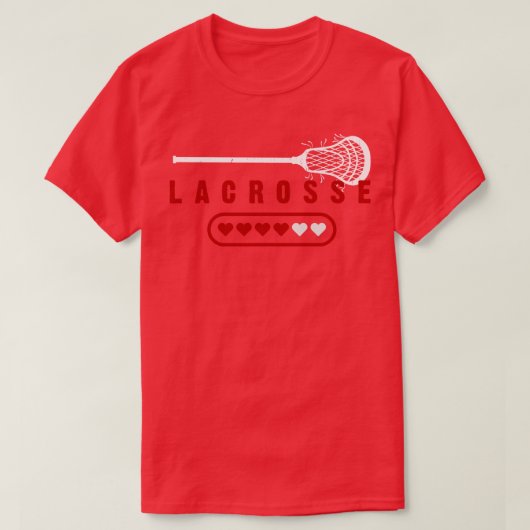 ラクロスおもしろいラクロス選手 Tシャツ (デザイン正面)