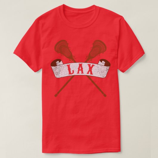 ラクロスおもしろいラックス5 Tシャツ (デザイン正面)