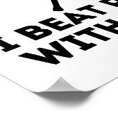 ラクロスおもしろいI棒で人をビート ポスター (角)