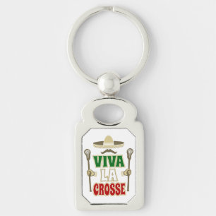 ラクロスのおもしろキーチェーン - ラクロスギフト VIVA LA CROSSE キーホルダー