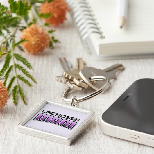 ラクロスのお母さん キーホルダー (側面)