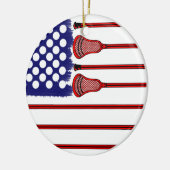 ラクロスのアメリカ大陸のゲーム セラミックオーナメント (左)