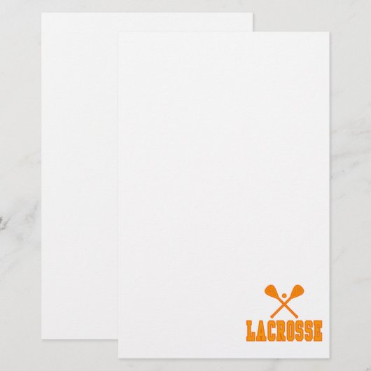 ラクロスのオレンジ 便箋 (正面/裏面)