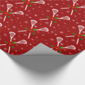 ラクロスのクリスマスの包装紙 ラッピングペーパー (角)