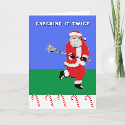 ラクロスのクリスマスを楽しく シーズンカード (正面)