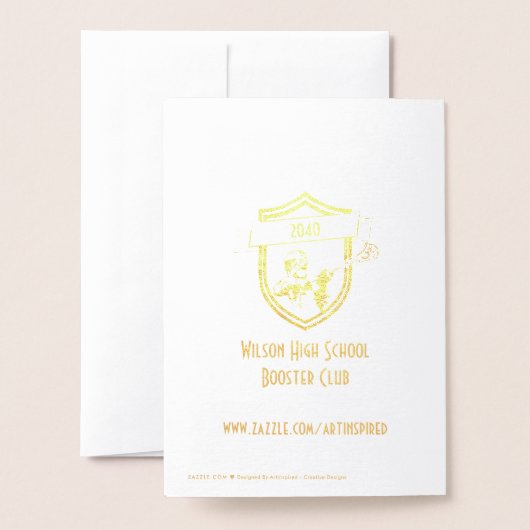 ラクロスのコーチかスポンサーは宴会カード感謝していしています 箔カード (裏面封筒付き)