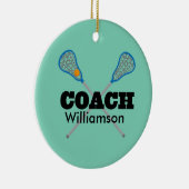 ラクロスのコーチのパーソナライズなギフトのアイディア セラミックオーナメント (右)